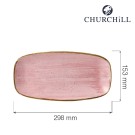 Assiette oblongue Petal Pink Stonecast, 298x153mm - Finedine