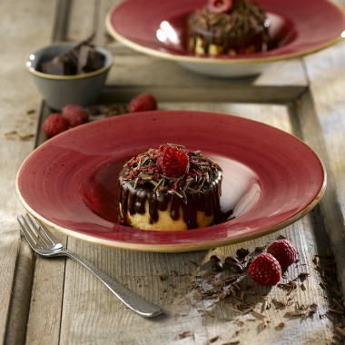 Assiette Lotus Rouge Baie Stonecast 10" / 265 mm - Finedine