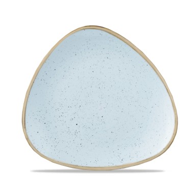 Assiette triangulaire Duck Egg en pierre, 265 mm - Finedine