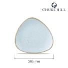 Assiette triangulaire Duck Egg en pierre, 265 mm - Finedine