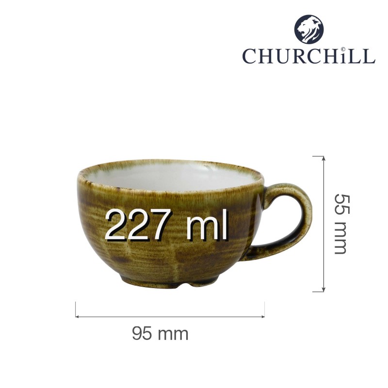 Tasse à cappuccino Stonecast Plume Green, 227 ml - Finedine