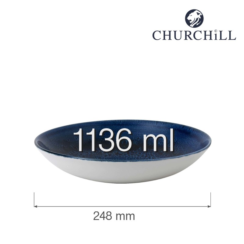 Bol en coupe Stonecast Plume Ultramarine, 248 mm - Finedine