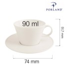 Tasse à espresso élégante Line, 90 ml, Lot de 6 - Finedine