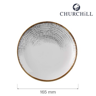 Accent de Maison Jasper Gris coupe plate, 165mm - Finedine