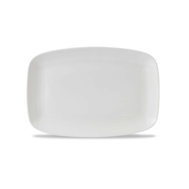 Assiette oblongue blanche pour chefs 344x234 mm - Finedine