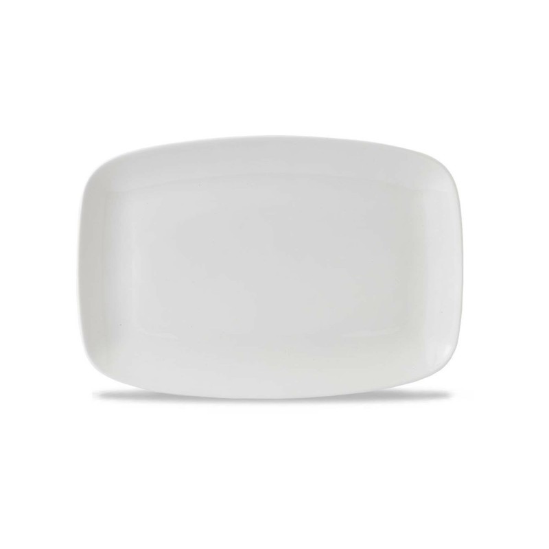 Assiette oblongue blanche pour chefs 344x234 mm - Finedine