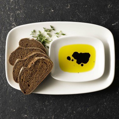 Assiette oblongue blanche pour chefs 344x234 mm - Finedine