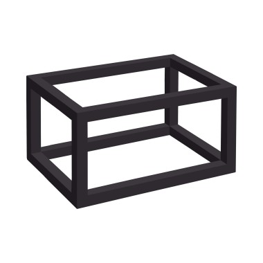 Base en cadre noir Madeira pour plateau GN 1/2 - Finedine