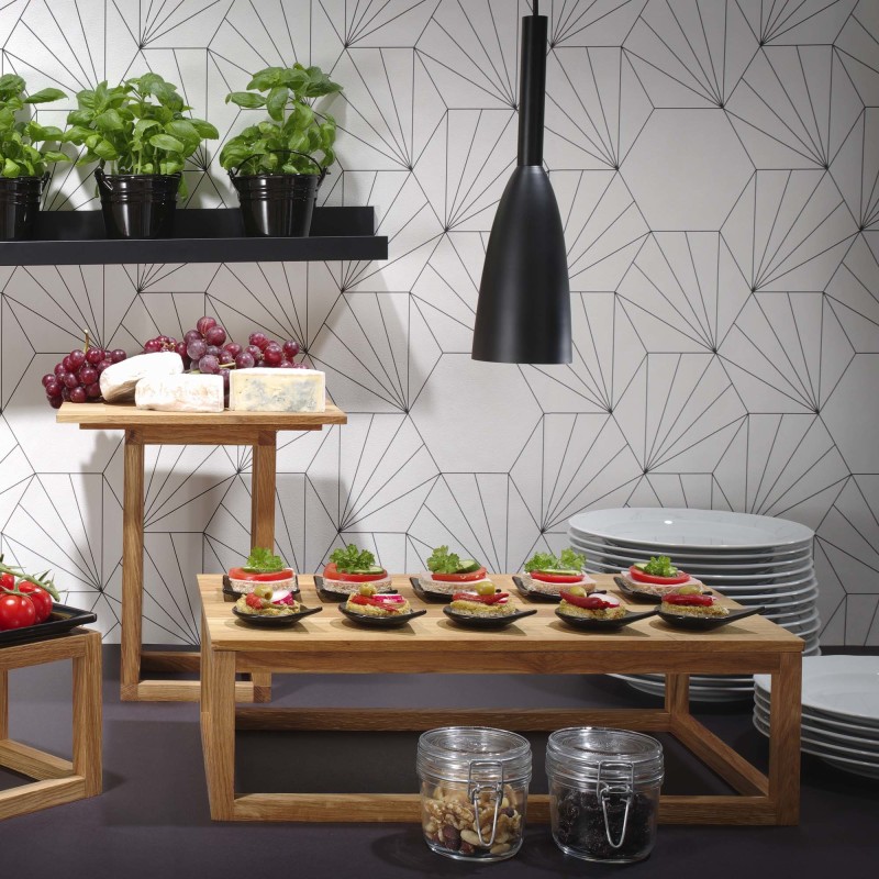 Stand (4 niveaux) Madeira Noir 574x400x1197 mm - Finedine