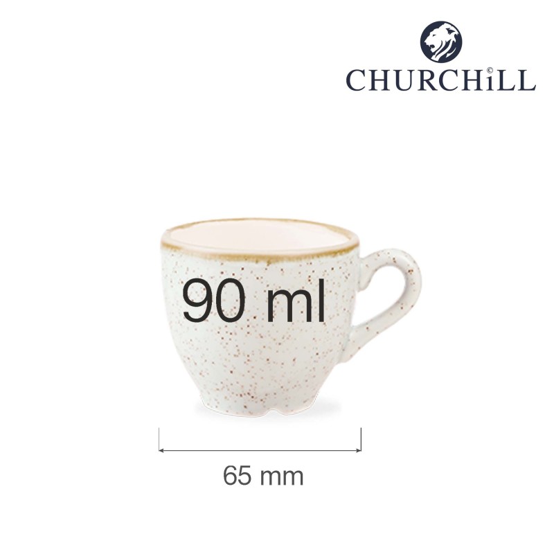 Tasse à espresso Stonecast Barley White, 100ml - Finedine