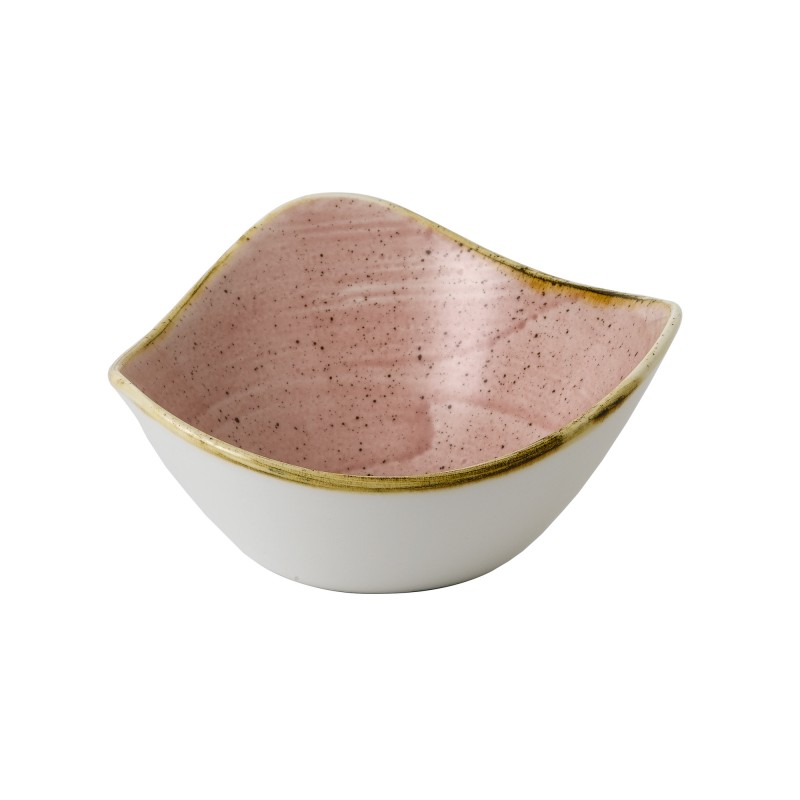 Bol triangulaire Stonecast rose pétale, 153 mm - Finedine