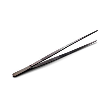 Pince à épiler 30 cm, droite, PVD noir, 300 mm - Finedine
