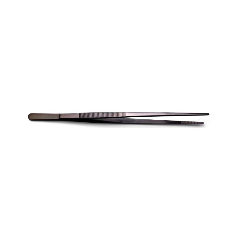 Pince à épiler 30 cm, droite, PVD noir, 300 mm - Finedine