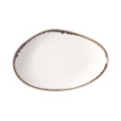 Assiette en forme organique vanille, 350x210mm - Finedine