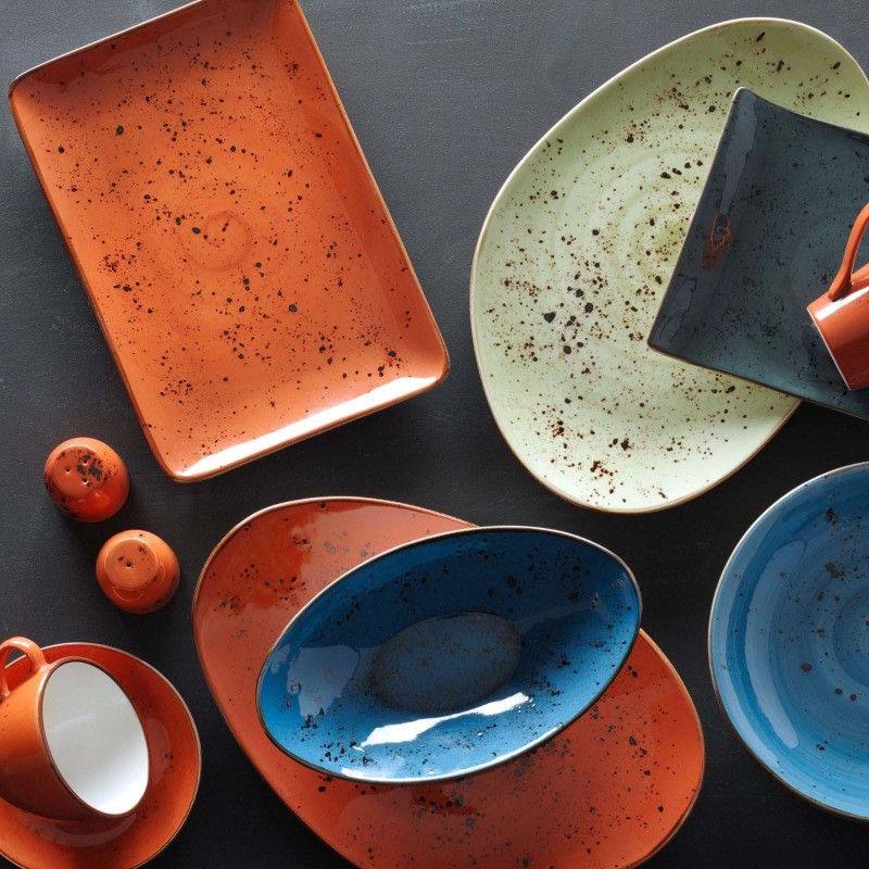 Assiette en forme organique Dahlia, 350x210mm - Finedine