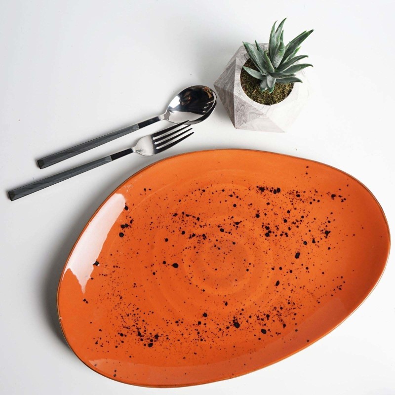 Assiette en forme organique Dahlia, 350x210mm - Finedine