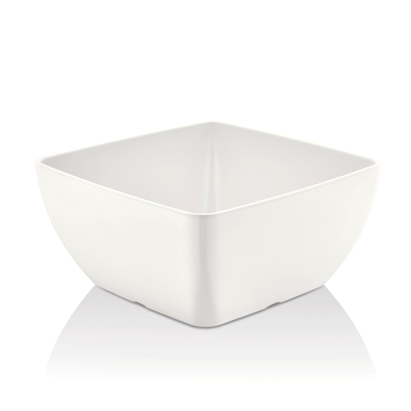 Bol carré en mélamine, blanc, 125x125x(h)65mm - Finedine