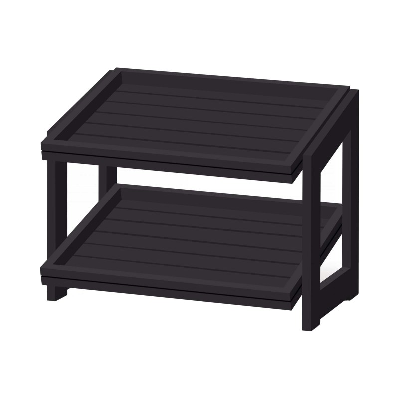 Stand (2 niveaux) Madeira Noir 574x323x441 mm - Finedine