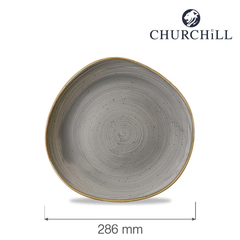 Assiette ronde en grès gris Stonecast, 286 mm - Finedine