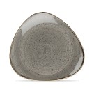Assiette triangulaire grise Stonecast, 229 mm - Finedine