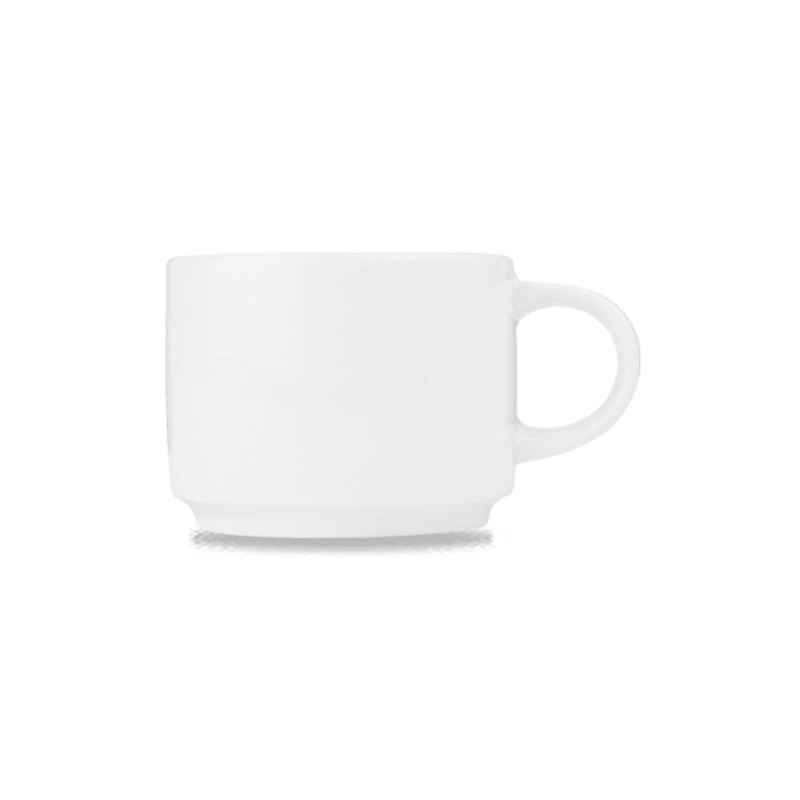 Tasse à thé compacte blanche empilable 213 ml - Finedine