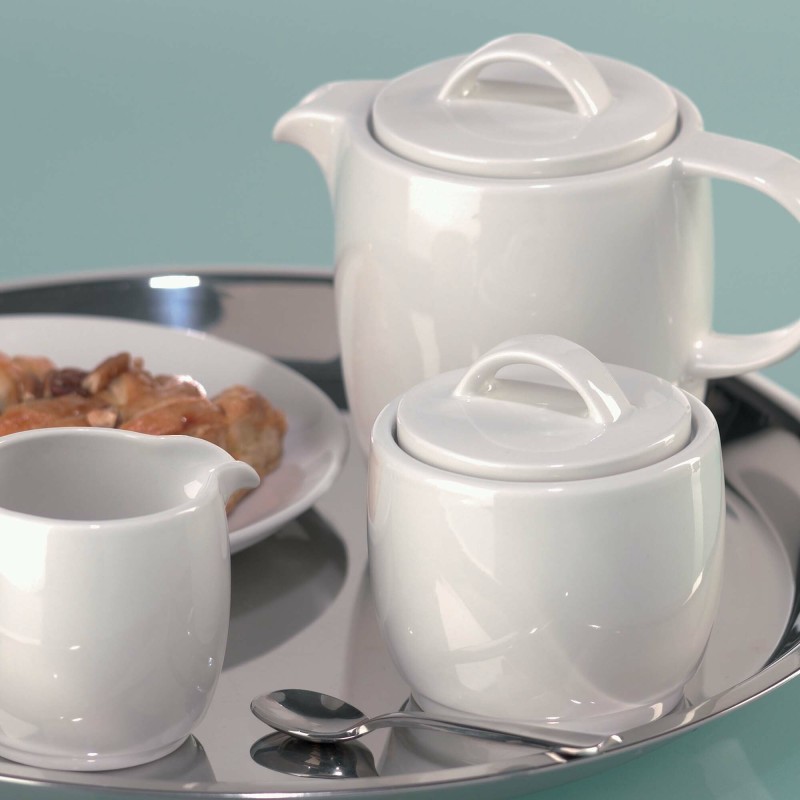 Tasse à thé compacte blanche empilable 213 ml - Finedine