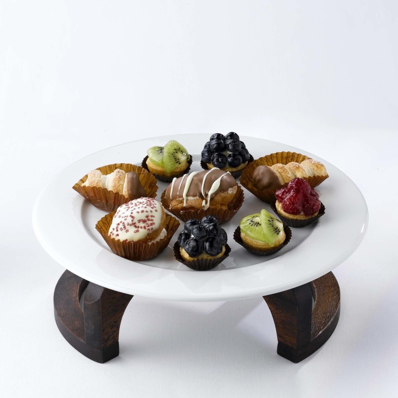 Assiette profilée blanche, 210 mm, Lot de 12 - Finedine