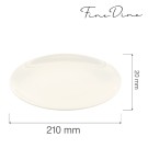 Assiette sans rebord Crema, 210 mm, Lot de 6 - Finedine