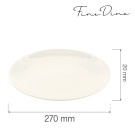 Assiette crema sans rebord, 270 mm, Lot de 6 - Finedine