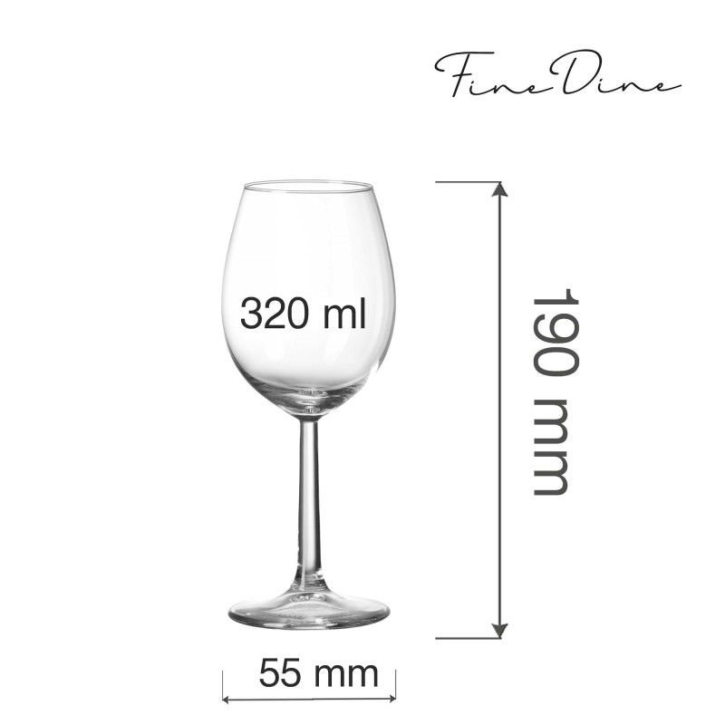Verre à vin Volare Banquet, 320 ml, Lot de 6 - Finedine