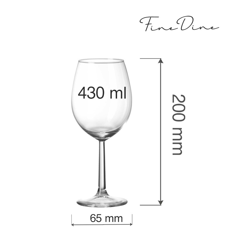 Verre à vin Volare Banquet, 430 ml, Lot de 6 - Finedine