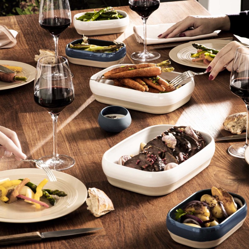 Petite assiette Bahia Blue taille 155x107 mm - Finedine