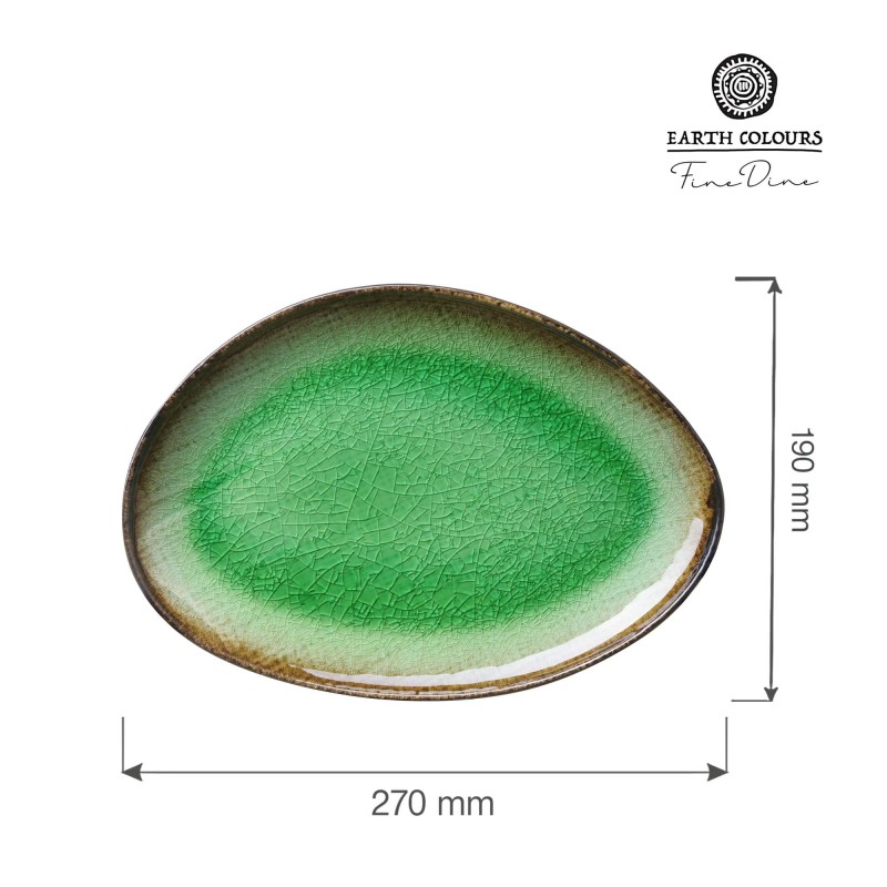 Assiette en forme organique Beryl, 270x190mm - Finedine