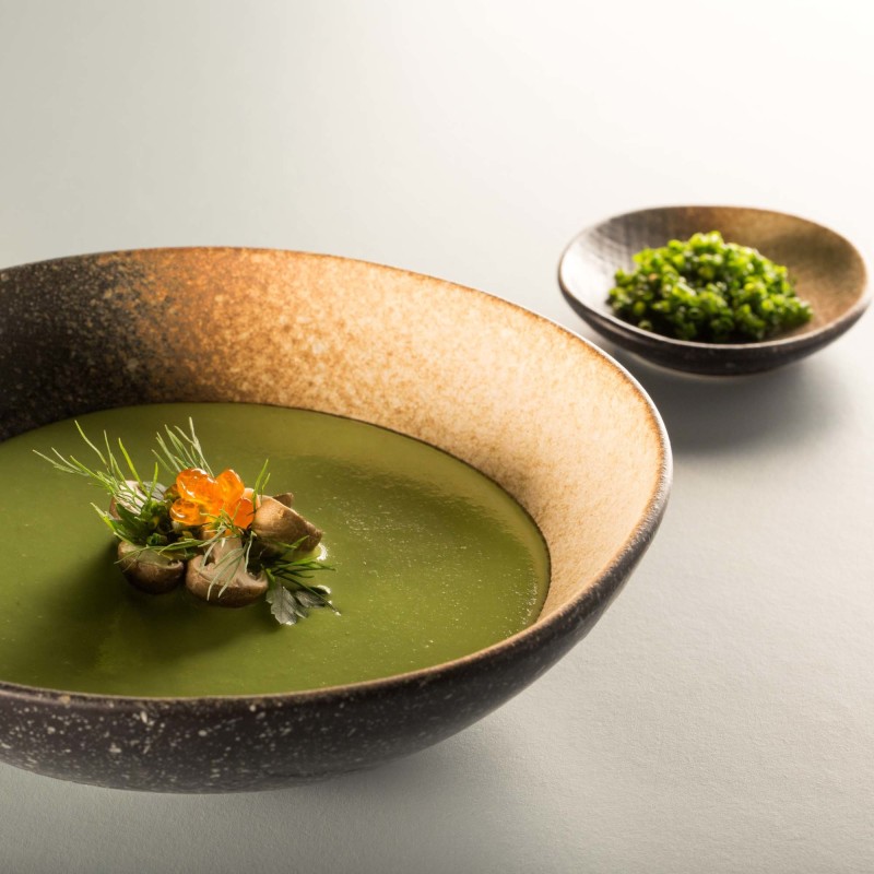 Assiette en forme de lune biologique, 260 mm - Finedine