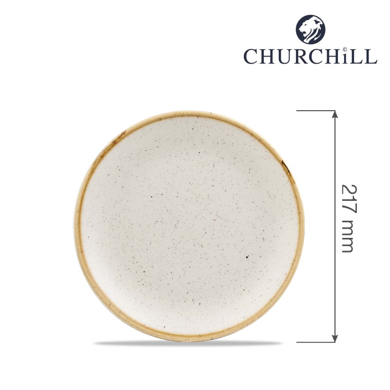 Assiette plate Stonecast Barley White, 217mm - Finedine