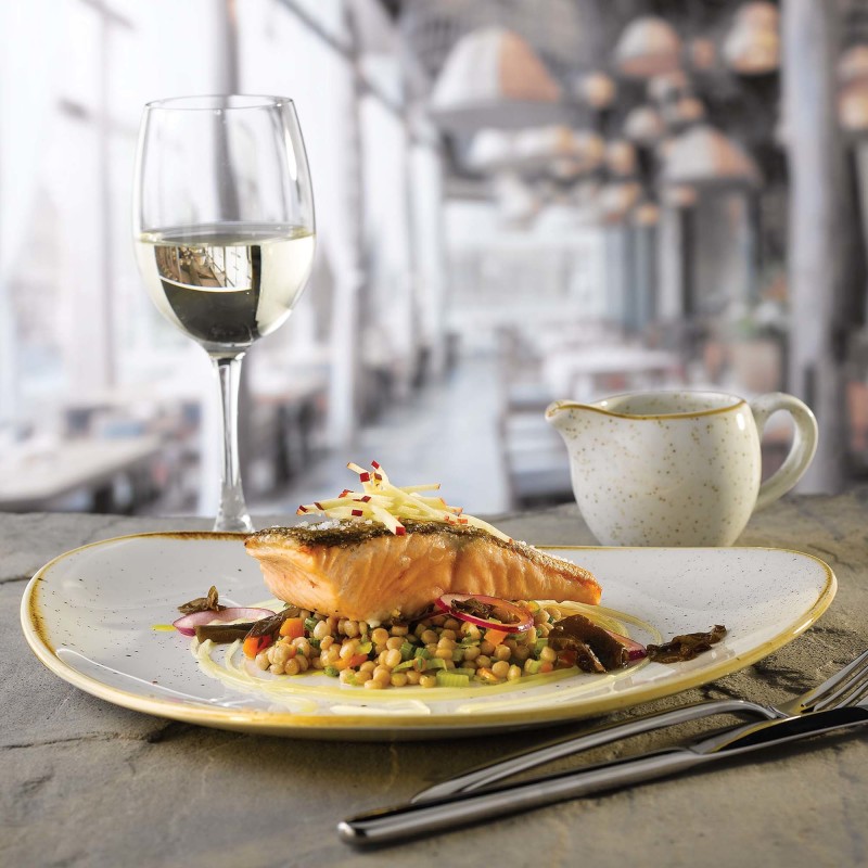 Assiette plate Stonecast Barley White, 217mm - Finedine