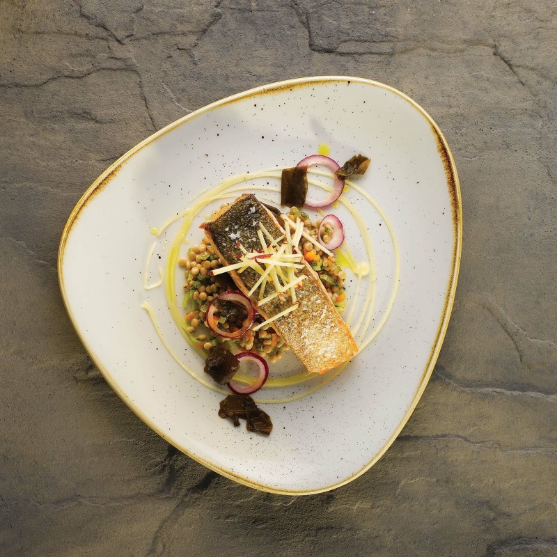 Assiette Lotus Barley White Stonecast 192 mm - Finedine