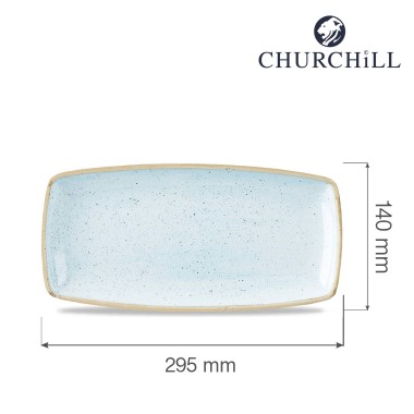 Assiette oblongue Duck Egg Stonecast, 295 mm - Finedine