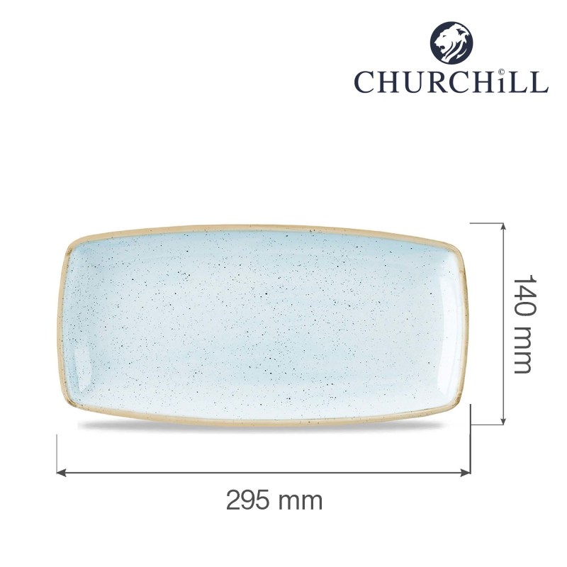 Assiette oblongue Duck Egg Stonecast, 295 mm - Finedine