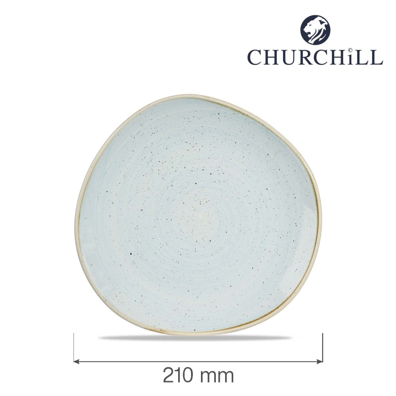 Assiette ronde en stonecast Duck Egg, 210 mm - Finedine