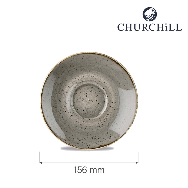 Sous-tasse cappuccino Stonecast gris, 156 mm - Finedine