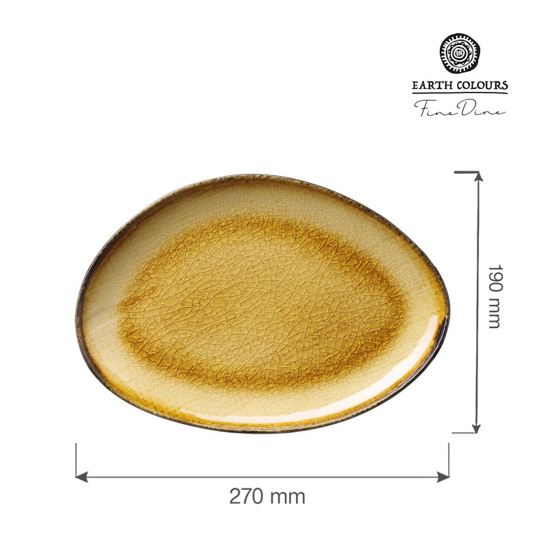 Assiette en forme organique Topaz, 270x190mm - Finedine