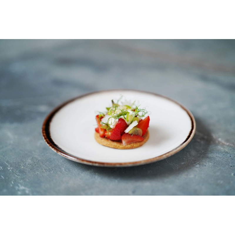 Assiette plate en porcelaine blanche, 260 mm - Finedine