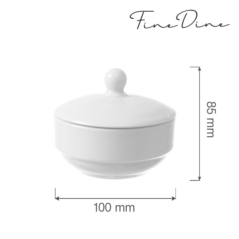 Boule à sucre Bianco, 100x(H)85mm, Lot de 6 - Finedine