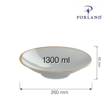 Assiette en céramique sur pied, 260x(H)62mm - Finedine