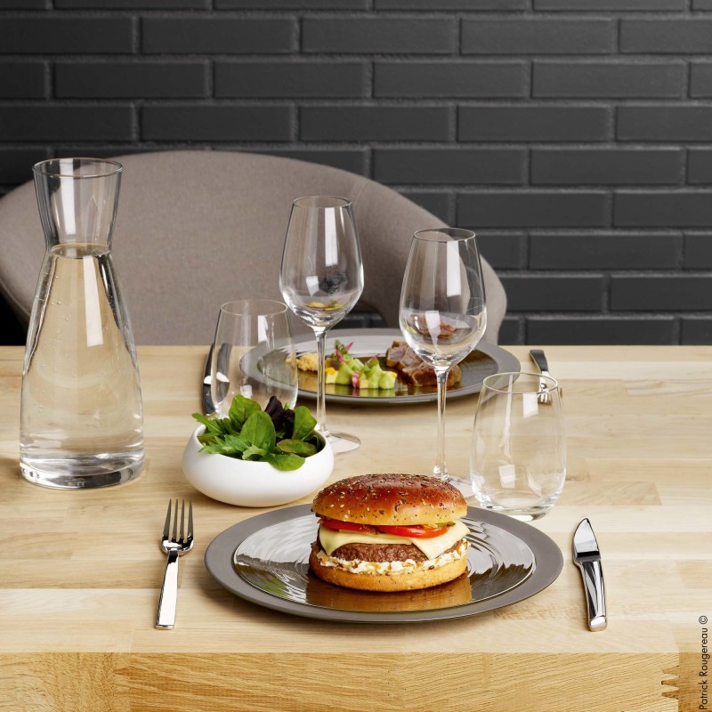 Assiette ronde en argile verte Bahia 260 mm - Finedine