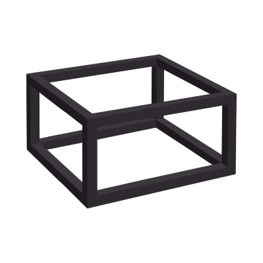 Base en cadre noir Madeira pour plat GN 1/1 - Finedine