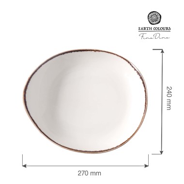 Assiette de présentation vanille, 240x270mm - Finedine