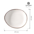 Assiette de présentation vanille, 240x270mm - Finedine