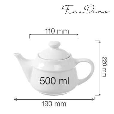 Gaine à thé Bianco, 180x(H)115mm, Lot de 6 - Finedine